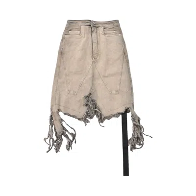 Pre-owned Rick Owens Drkshdw Luxor Slivered Skirt 'mineral' | Brown | Women's Size 27