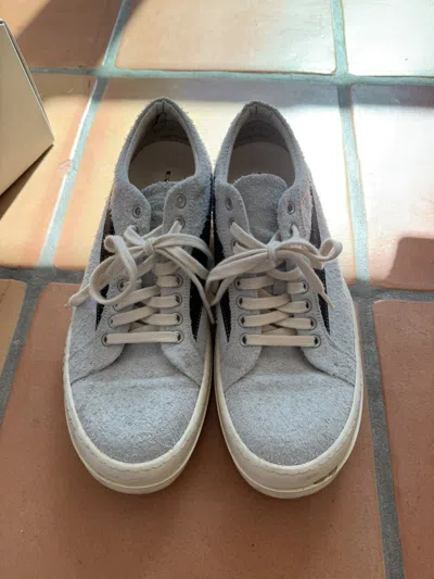 Pre-owned Rick Owens Drkshdw Luxor Vintage Sneaker Vegan Suede Oyster In Gray