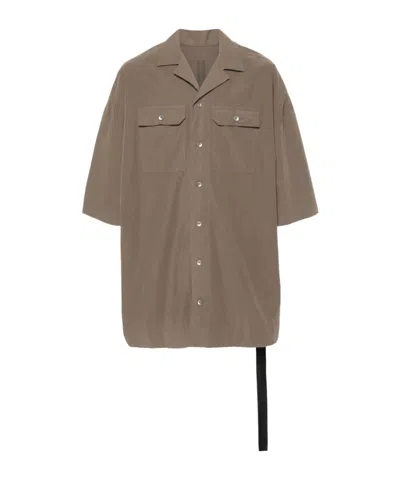 Rick Owens Drkshdw Magnum Tommy Cotton Shirt In Grey
