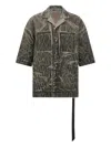 Rick Owens Drkshdw Magnum Tommy Crackle-effect Shirt In Green