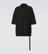 Rick Owens Drkshdw Magnum Tommy Oversized Cotton Shirt In Black