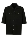 Rick Owens Drkshdw Mens Black Magnum Tommy Two-buttoned-pockets Woven Shirt Xs In Black