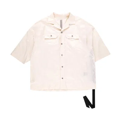 Pre-owned Rick Owens Drkshdw Magnum Tommy Shirt 'cream' | Men's Size L In White