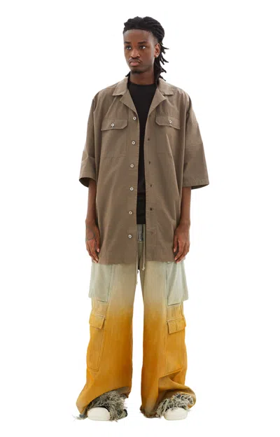 Rick Owens Drkshdw Magnum Tommy S/s Shirt In Dust