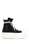 Rick Owens Drkshdw Round-head High-top Casual Shoes In Black