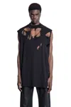 Rick Owens Drkshdw Hollywood Tarp In Jersey Di Garza Di Cotone In Black