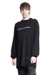 Rick Owens Drkshdw Oversized Long-sleeve Tee With Black Pearl Print In Black