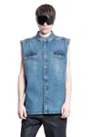 Rick Owens Drkshdw Indigo Hollywood Sl Tommy Jumbo Denim Overshirt In Blue