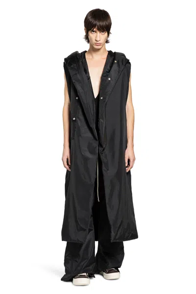 Rick Owens Drkshdw Man  Coats In Black