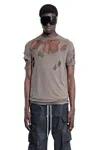Rick Owens Drkshdw Livello Hollywood T In Jersey Di Garza Di Cotone In Grey