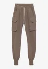 Rick Owens Drkshdw Gray Garment-dyed Hoodie In Green