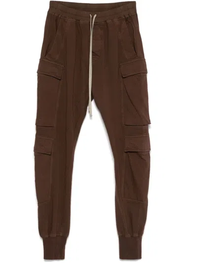 Rick Owens Drkshdw Mastodon Cargo Trousers In Brown