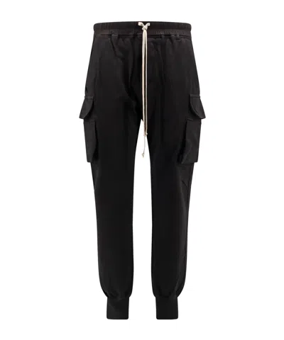 Rick Owens Drkshdw Mastodon Cut Track Trousers In Black