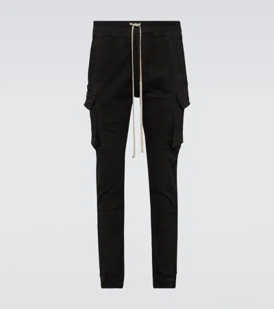 Rick Owens Drkshdw Creatch Cropped Cargo Trousers In Black