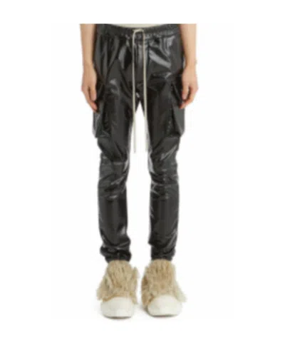 Rick Owens Drkshdw Mastodon Faux-leather Trousers In Black