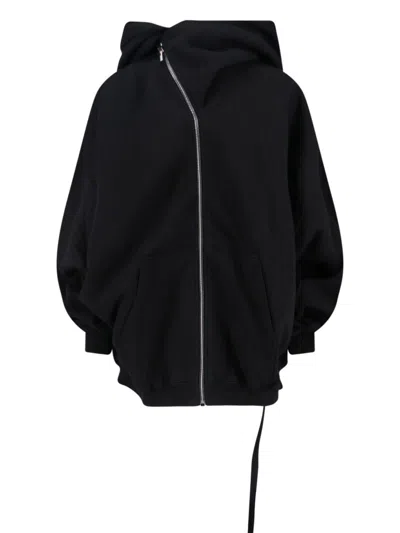 Rick Owens Drkshdw Hooded Sweatshirt With Drawstring And Pockets In Black