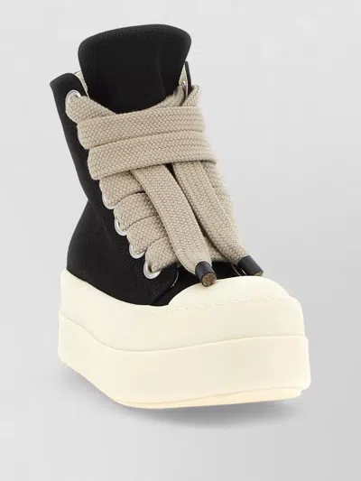 Rick Owens Drkshdw Mega Bumper High Top Platform Lace Sneakers In Multi