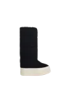 Rick Owens Drkshdw Mega Bumper Knee High Lunar Boots Black/milk In Black