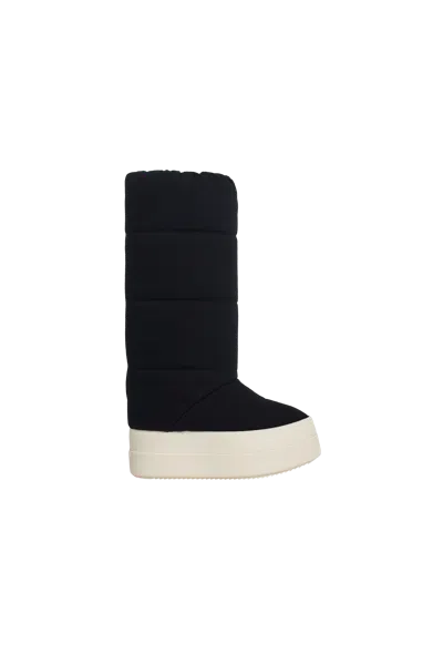 Rick Owens Drkshdw Mega Bumper Knee High Lunar Boots Black/milk