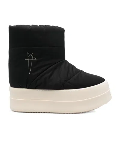 Rick Owens Drkshdw Mega Bumper Low Lunar Boots In Black