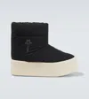 Rick Owens Drkshdw Mega Bumper Lunar Biker Boots In Black