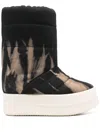 Rick Owens Drkshdw Mega Bumper Low Lunar Boots In 9831 Black/terra/milk