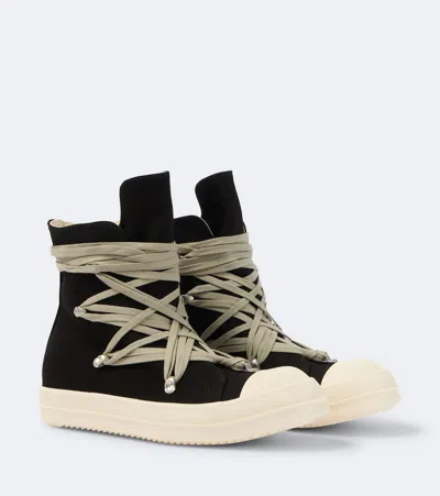 Rick Owens Drkshdw Megalace High-top Sneakers In Black