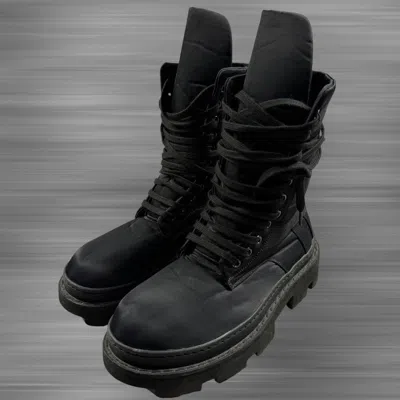 Pre-owned Rick Owens Drkshdw Megatooth Boots In Black