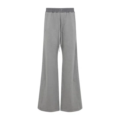 RICK OWENS DRKSHDW MELANGE GREY COTTON PUSHER PANTS