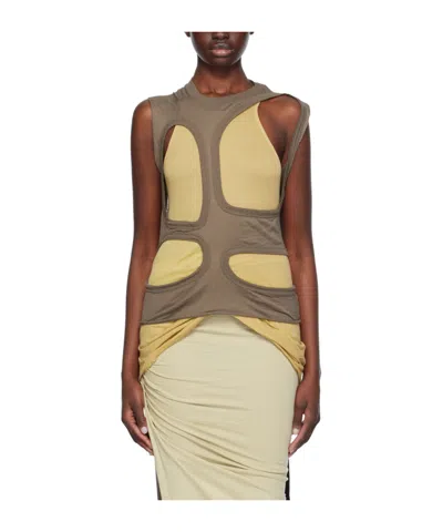 Rick Owens Drkshdw Gray Membrane I Tank Top In 34 Dust