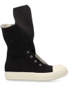 Rick Owens Drkshdw Drkshdw By Rick Owens Man Boot Black Size 9 Textile Fibers In 911 Black/milk/milk