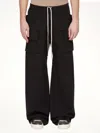 Rick Owens Drkshdw Drkshdw By Rick Owens Creatch Wide Cargo Pants In Black