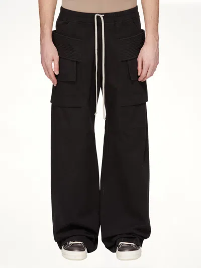 Rick Owens Drkshdw Wide Leg Cargo Pockets Trousers In Black