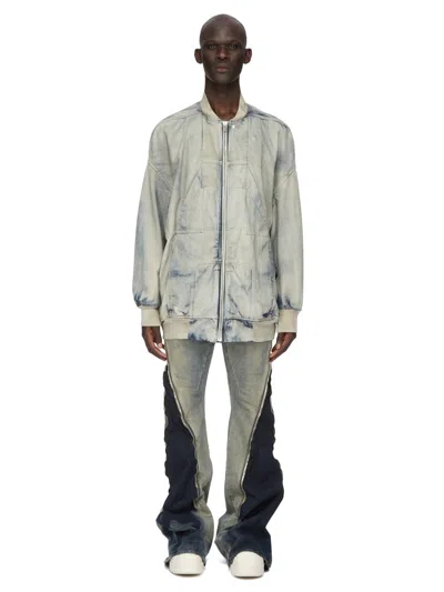 Rick Owens Drkshdw Men's Sphinx Jumbo Flight Bomber Jacket In 46 Sky