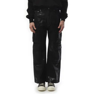 Rick Owens Drkshdw Men's Double Cargo Jeans In Black