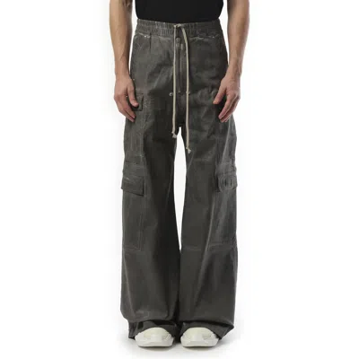 Rick Owens Drkshdw Men's Double Cargo Jumbo Belas In Gray