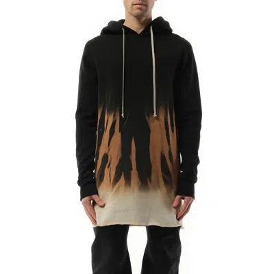 Rick Owens Drkshdw Men's Drawstring Hoodie In Black/terra