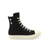Rick Owens Drkshdw Men's Gimp Eyelet Sneaks Sneakers In Black/milk