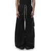 Rick Owens Drkshdw Men's Imbalanced Double Cargo Jumbo Pants In Black