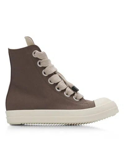 Rick Owens Drkshdw Jumbolace High-top Sneakers In Brown