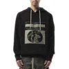 Rick Owens Drkshdw Men's Opera Print Oversized Hoodie In Black