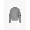 Rick Owens Drkshdw Hustler Hooded Cotton Jersey T-shirt In Stone