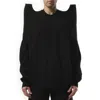 Rick Owens Drkshdw Structured-shoulders Cotton Sweatshirt In Black