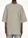 Rick Owens Drkshdw Drkshdw By Rick Owens Man T-shirt Light Grey Size M Cotton