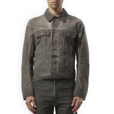 Rick Owens Drkshdw Men's Trucker Jacket In Brown