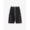 Rick Owens Drkshdw Mens Black Bauhaus Drawstring Cotton-jersey Shorts In Black