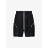 Rick Owens Drkshdw Drawstring Cargo Shorts In Black
