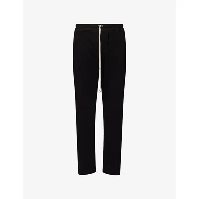 Rick Owens Drkshdw Mens Black Berlin Drawstring Straight-leg Cotton-jersey Trousers