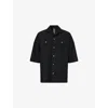 Rick Owens Drkshdw Mens Black Magnum Tommy Two-buttoned-pockets Woven Shirt Xs In Black