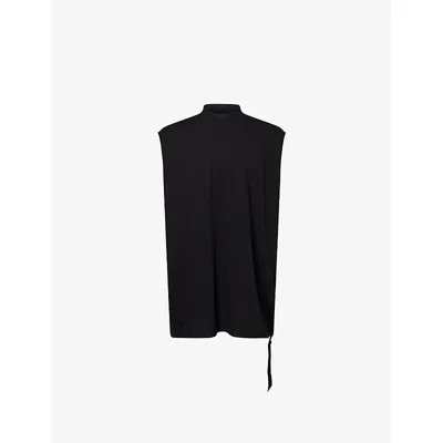 Rick Owens Drkshdw Mens Black Tarp Oversized Cotton T-shirt